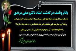 پیام تسلیت رئیس سازمان دامپزشکی کشور برای درگذشت دکتر مرندی